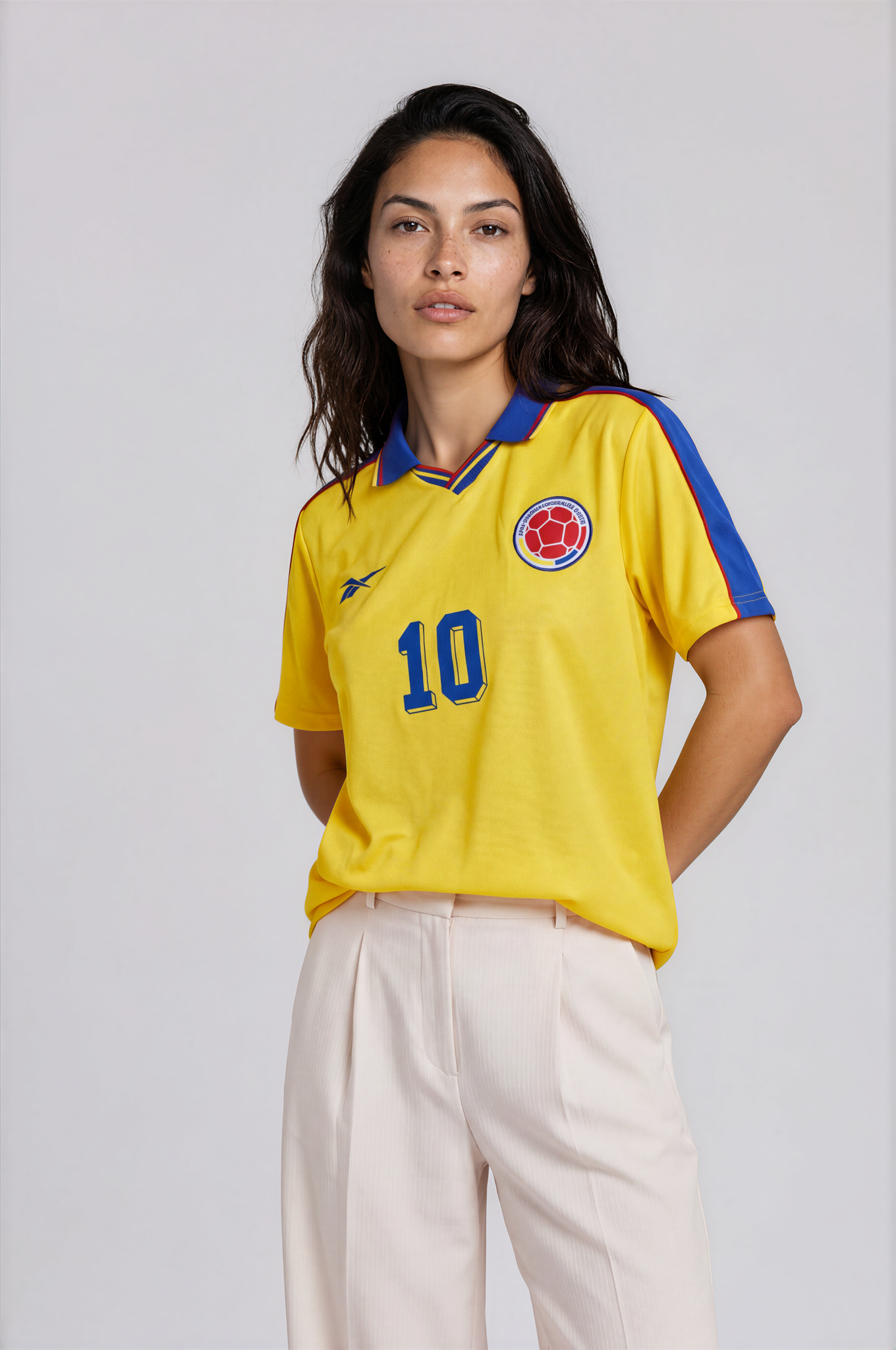 Camiseta 98 Colombia Amarilla - Mujer