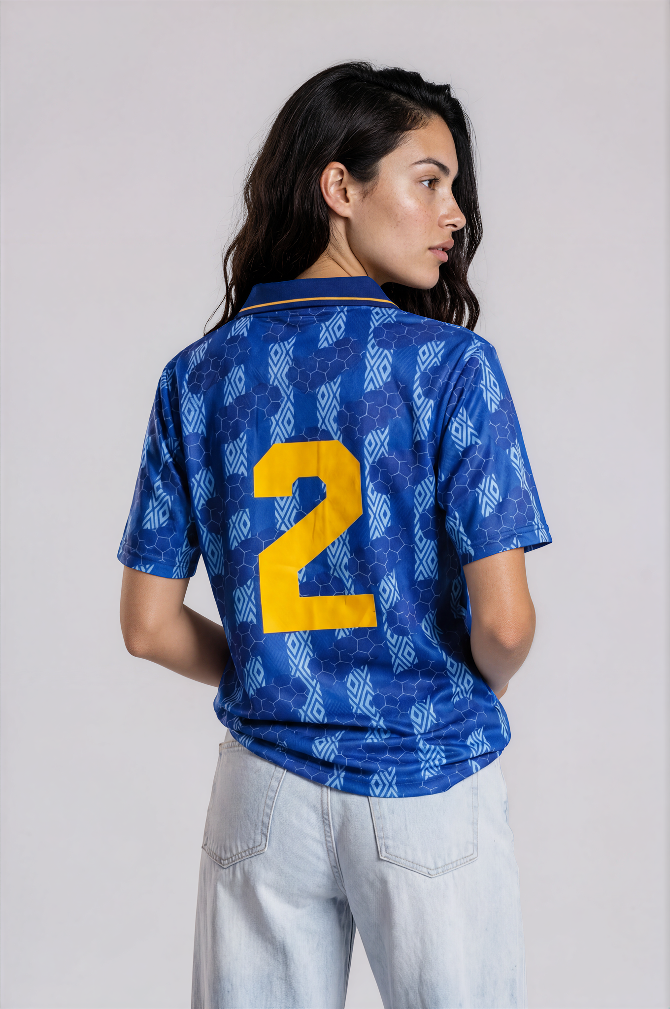 Camiseta Retro Azul 94 Colombia - Mujer