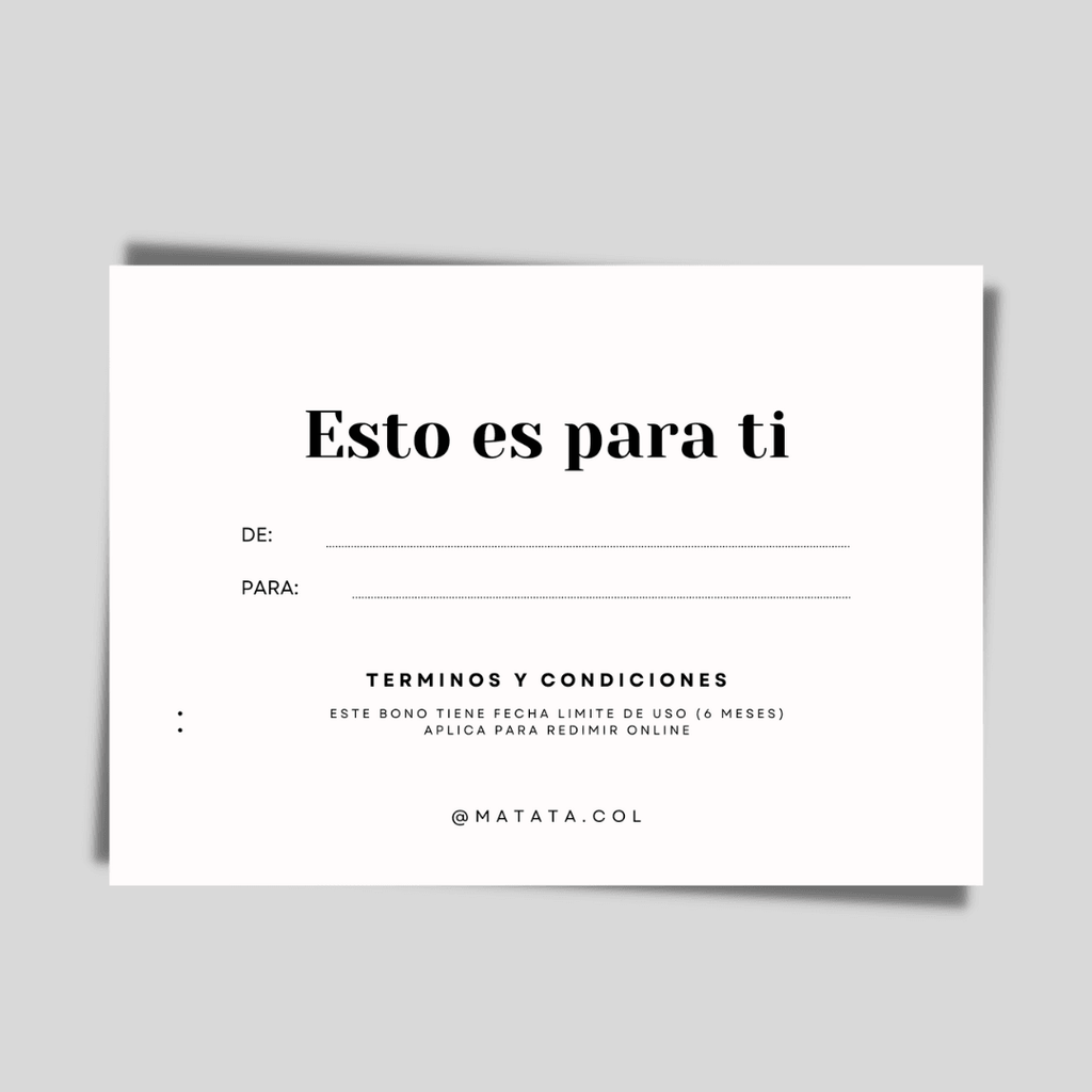 Tarjeta de Regalo - MATATA