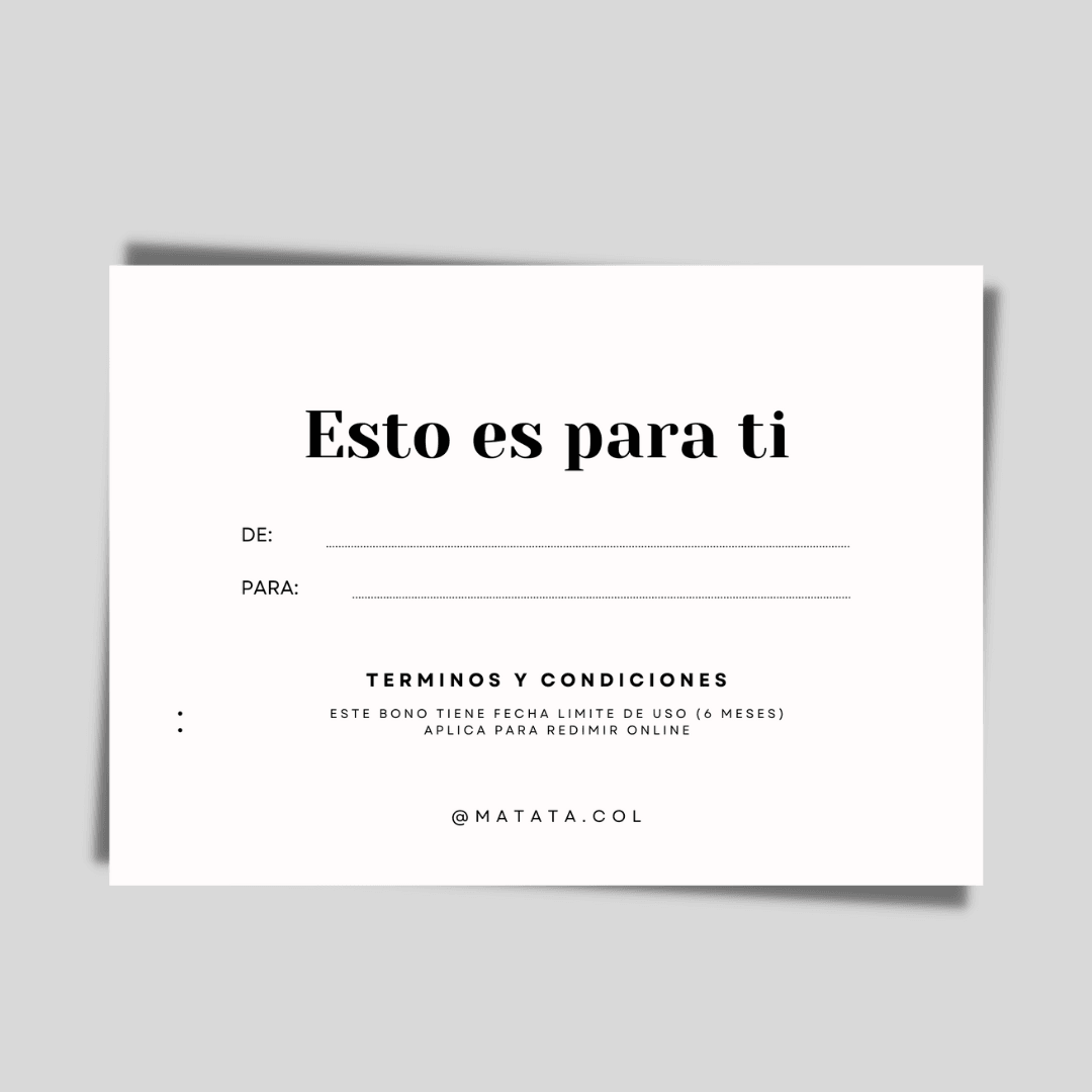 Tarjeta de Regalo - MATATA